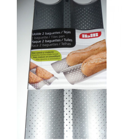 Molde para baguettes y tejas de 2 huecos (incluye recetas)