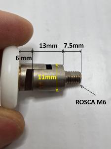 1 Rueda para mamparas 25 mm con rotula