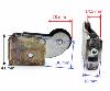Rueda con rodamientos regulable mod. G120 para ventanas de aluminio