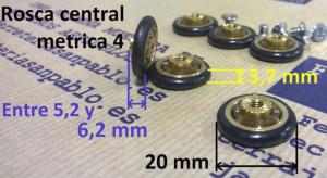 1 Rueda para mamparas 20 mm