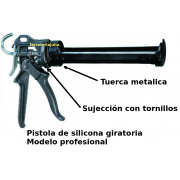 Pistola profesional giratoria silicona...