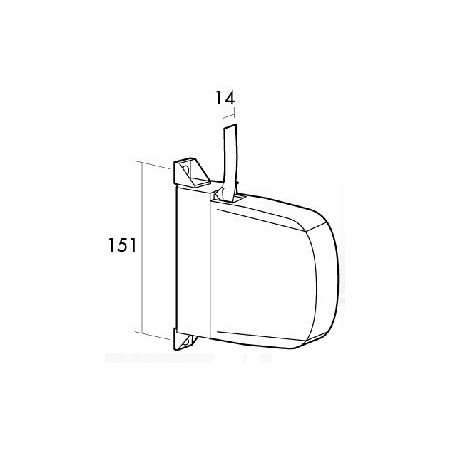 Recogedor de persiana de superficie para cinta 14 mm. color blanco