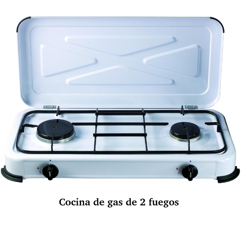 HORNILLO Camping gas butano Comelec 2 fuegos blanca