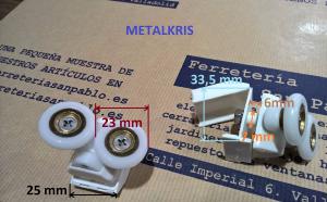 Rueda para mamparas Metalkris BLANCO