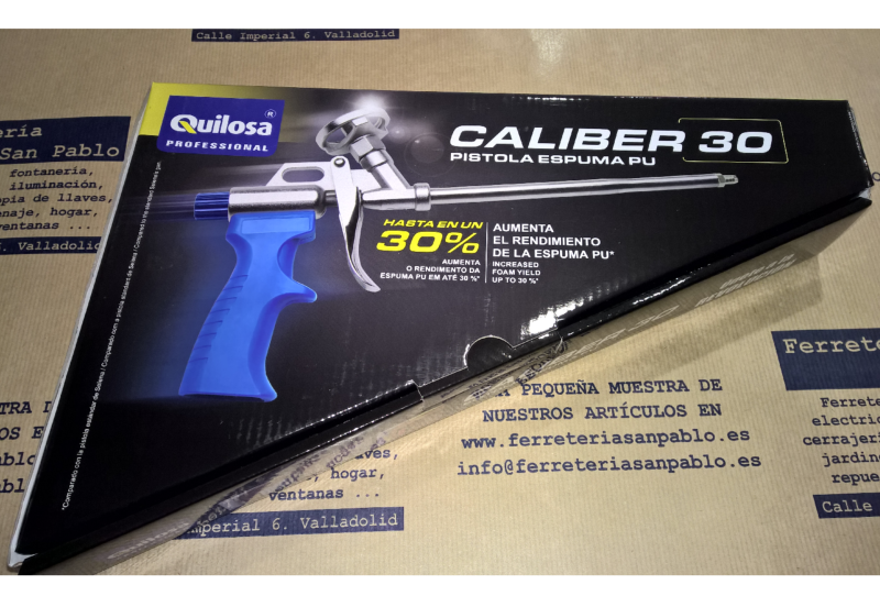 Pistola espuma poliuretano profesional caliber 30 quilosa