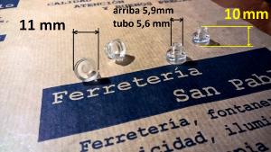 4 Ventosas pequeñas para mesa, con diametro 11 mm