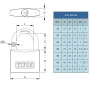 Candado 20 mm modelo tifon o amig