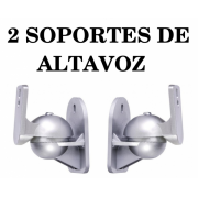 2 soportes de altavoz en color plata