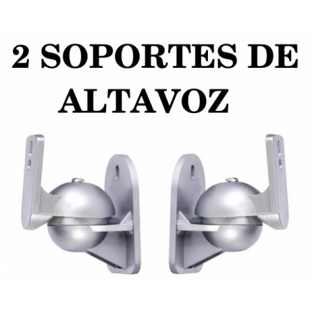 2 soportes de altavoz en color plata