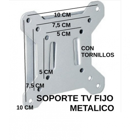 Soporte de televisión fijo hasta 20kg vesa 50 x 50, 75x75 y 100x100