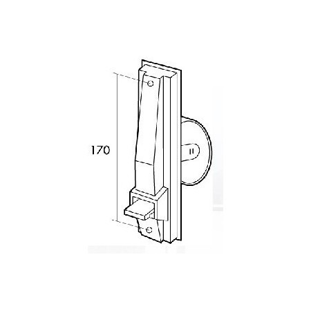 Recogedor de persiana de empotrar para cinta 20 mm