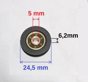 1 Rueda para ventana mosquitera 24,5 mm (24mm)