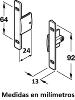 2 ENGANCHES FRONTAL DE CAJON SUPRA INDAUX