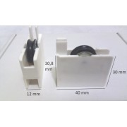 Rueda con rodamientos plastico 2 para ventanas de aluminio