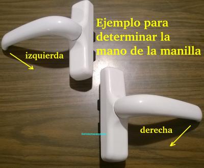 Cierre o cremona blanco mano izquierda, modelo IR