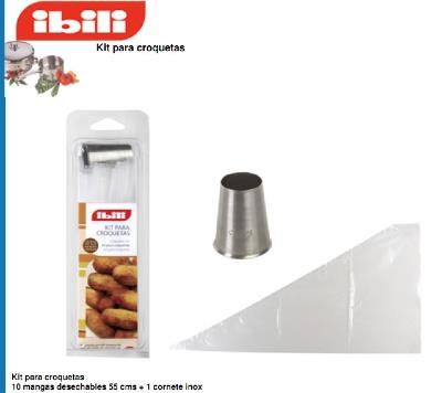 Kit para hacer croquetas (boquilla + 10 bolsas desechables)