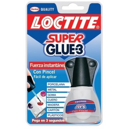 Pegamento loctite super glue 3 pincel 5 gr.