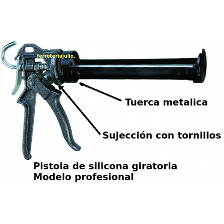 Pistola profesional giratoria silicona...