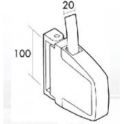 Recogedor de persiana de superficie para cinta 20 mm