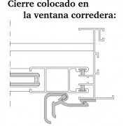 Cierre de corredera modelo a COLOR PLATA