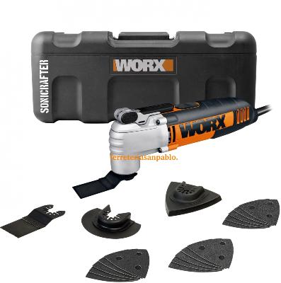 Herramienta multifuncion Worx WX675, sierra, lija, pule...