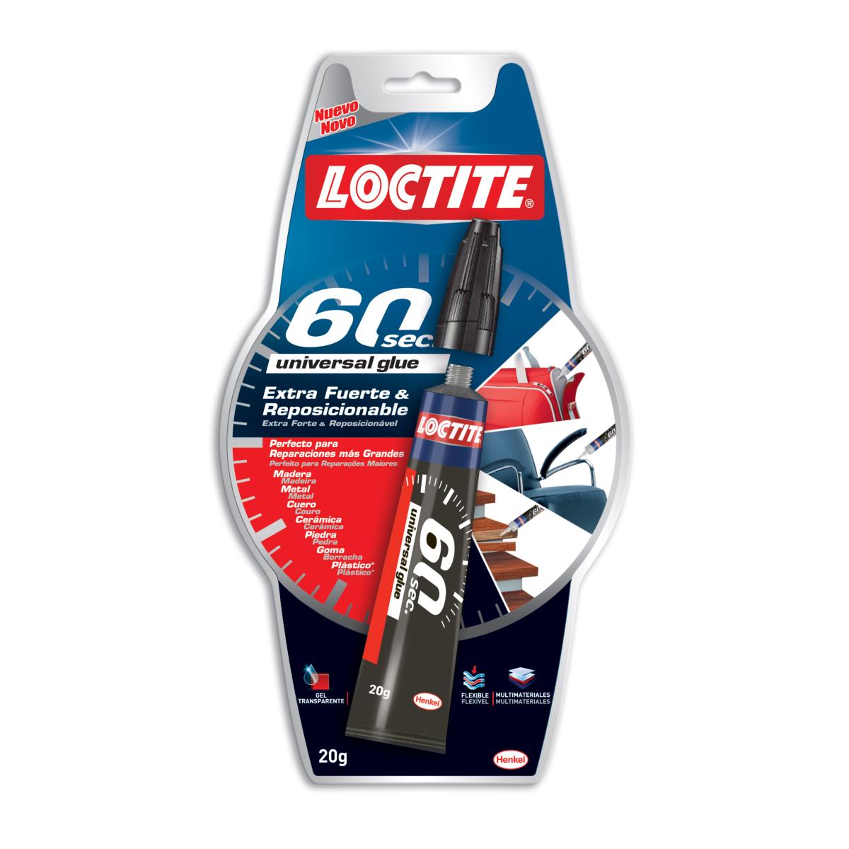 Pegamento loctite universal glue 60 sec. 20gr